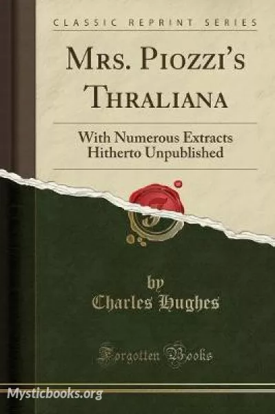 Audiobook of Mrs. Piozzi's Thraliana