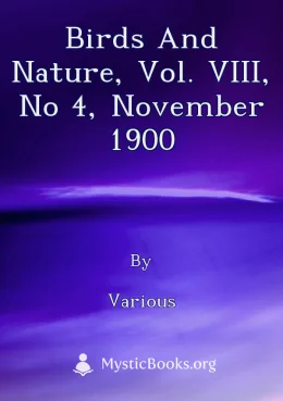 Birds and Nature, Vol. VIII, No 4, November 1900 Cover image