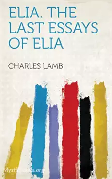 Book Cover of Elia; and The Last Essays of Elia