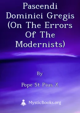 Pascendi Dominici Gregis (On the Errors of the Modernists) Cover image